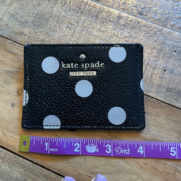 Kate Spade Wallet - black and white polka dot 4x2.75in - Picture 3 of 6